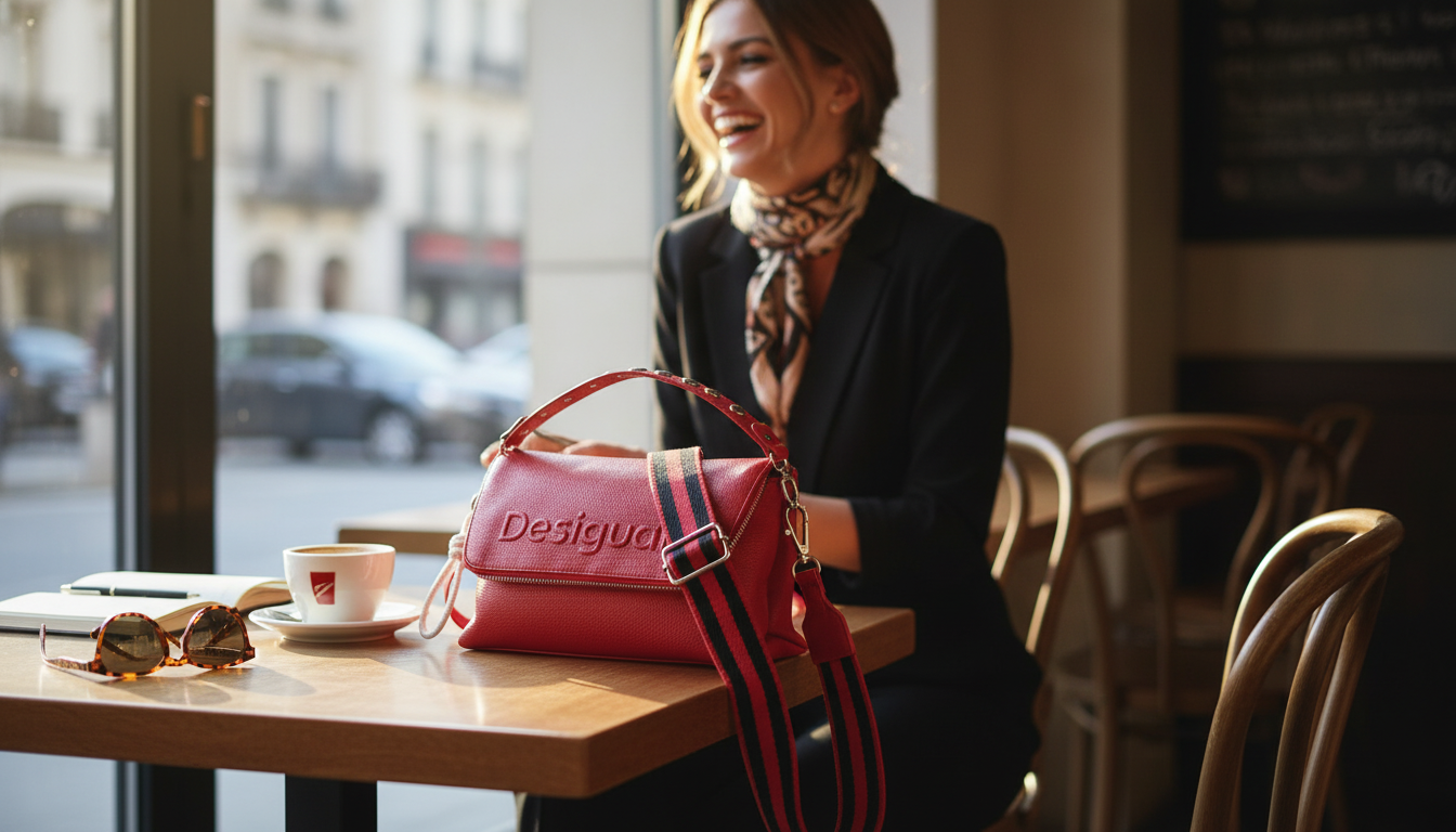 Desigual Small Red Shoulder Bag for Day-to-Night Style