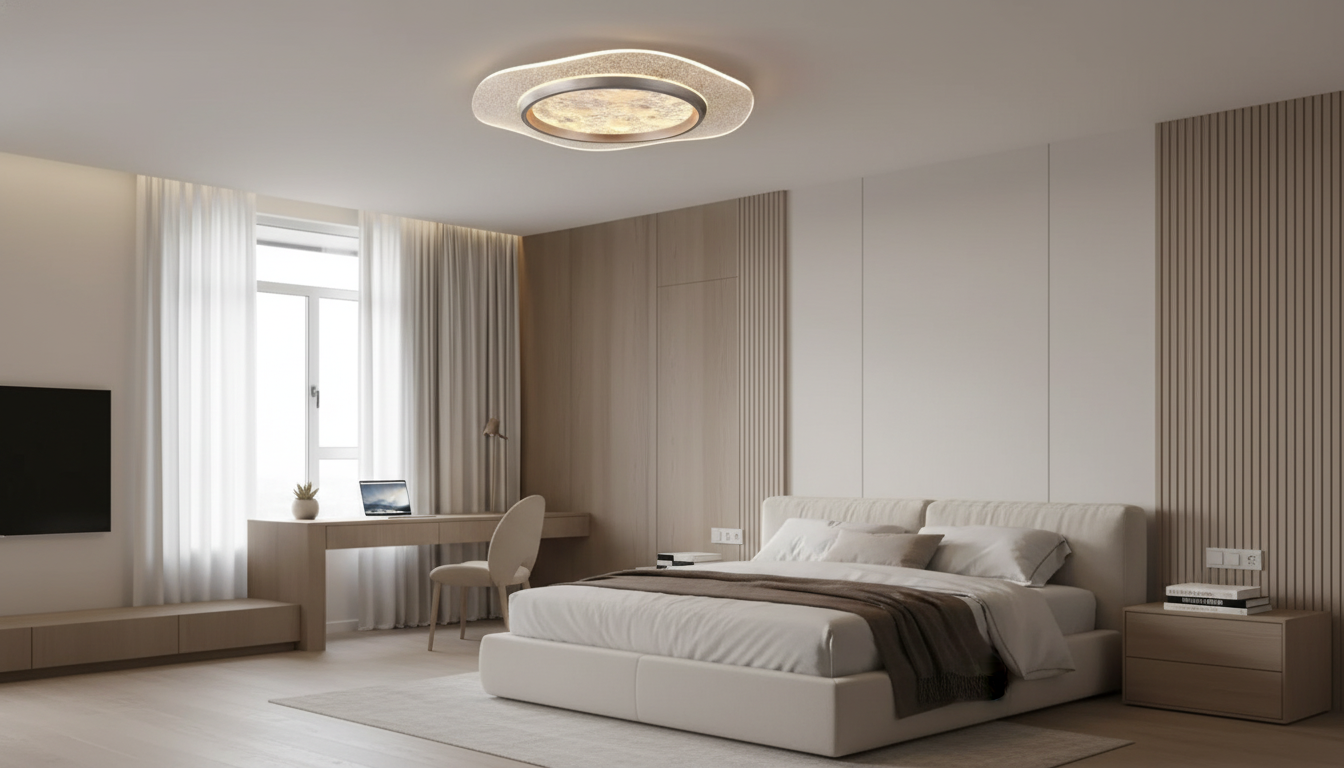 Italian Minimalist Ceiling Light: Bedroom & Study Guide