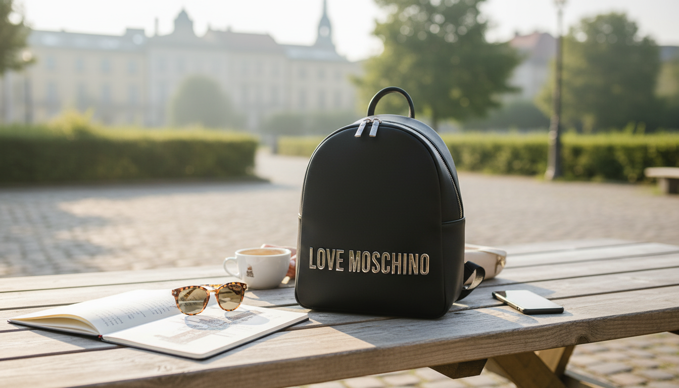 Love Moschino Zip Rucksack: Minimal, Secure, Everyday