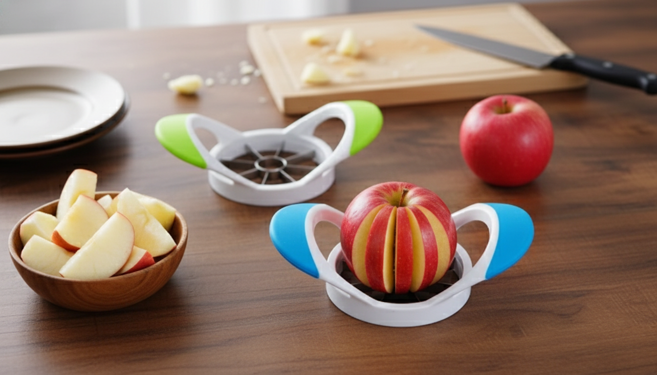 8-Blade Stainless Apple Slicer: Fast, Even Wedges
