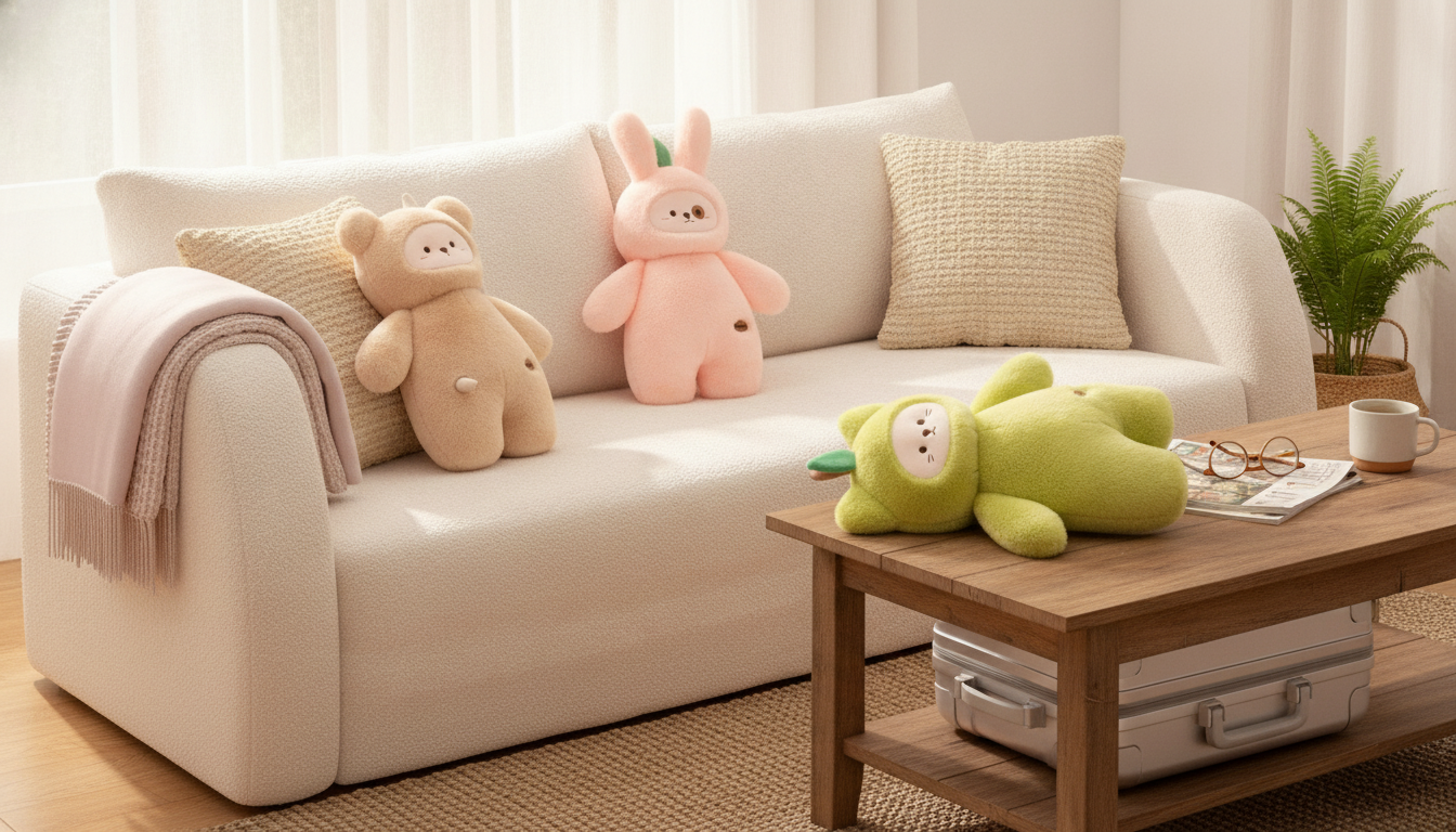 Adorable Animal Plush Pillow for Home & Travel Comfort
