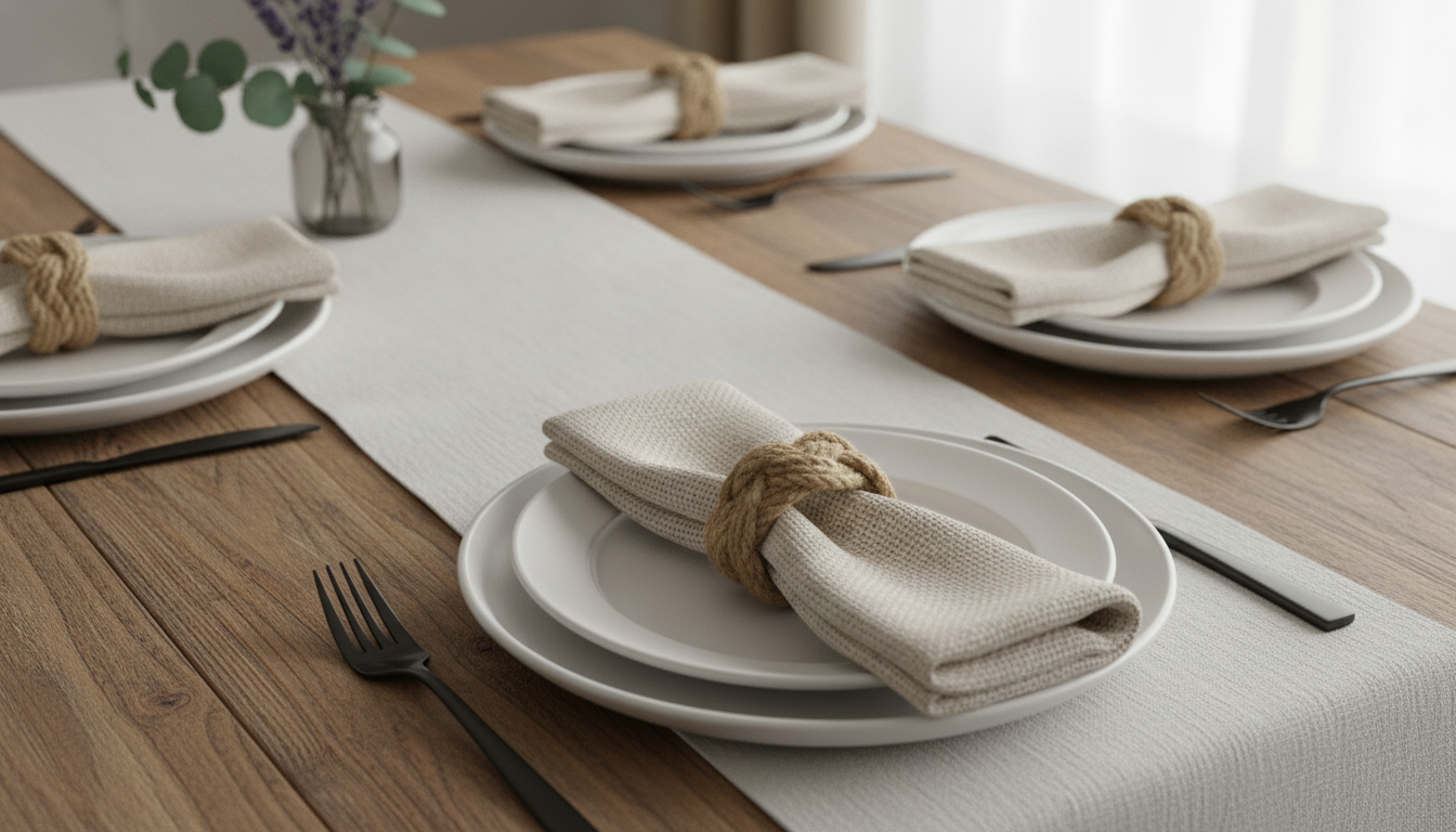 Rustic Burlap Napkin Rings: Jute Rope Styling Guide